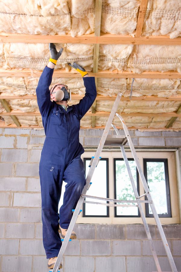 Isolation extérieure avec panneaux isolants rigides sur une maison à Val-David